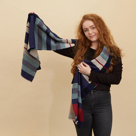 Stölzl Lambswool Scarf | Indigo
