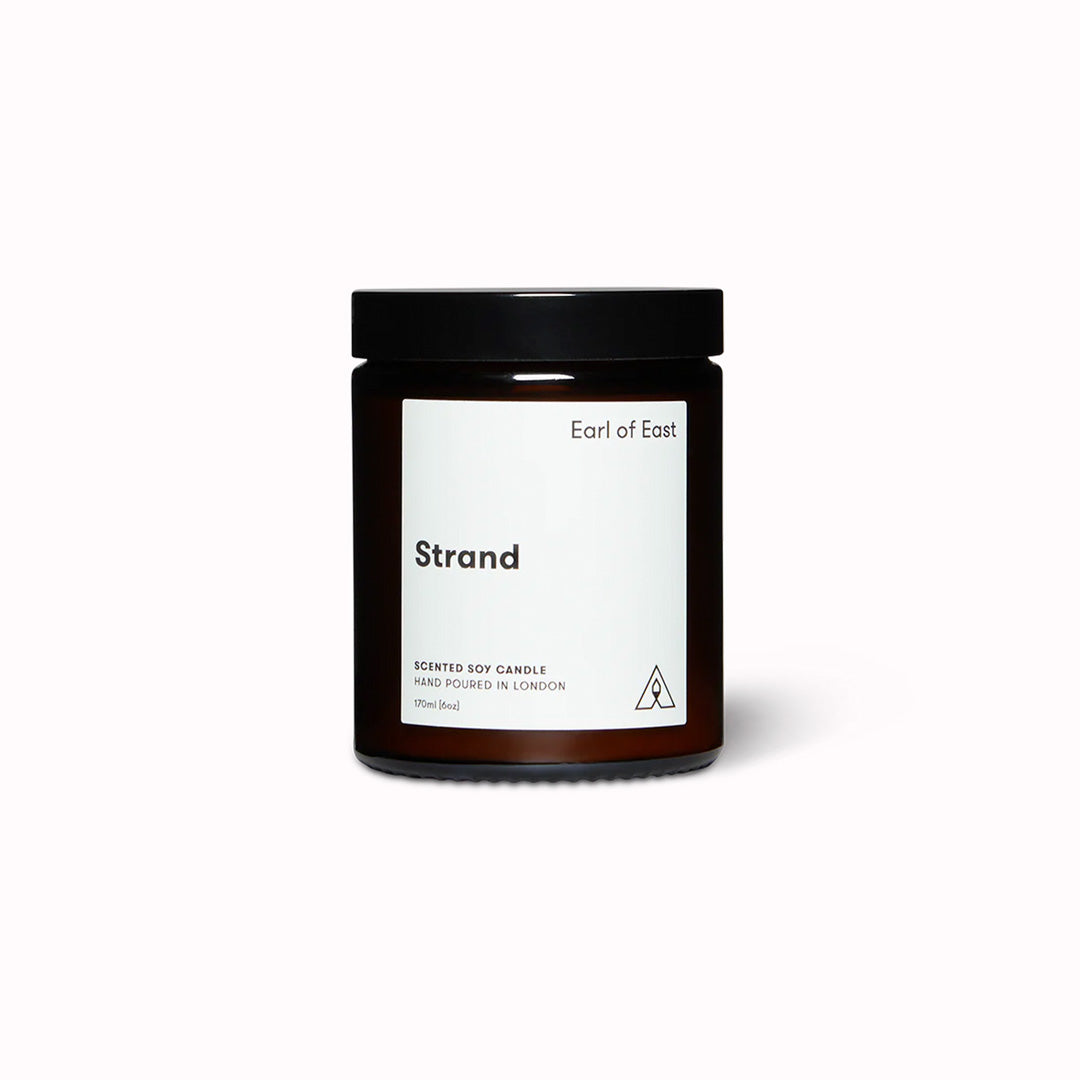 Strand candle by Earl of East is a hand-poured soy wax candle inspired by travels to the city of Copenhagen.