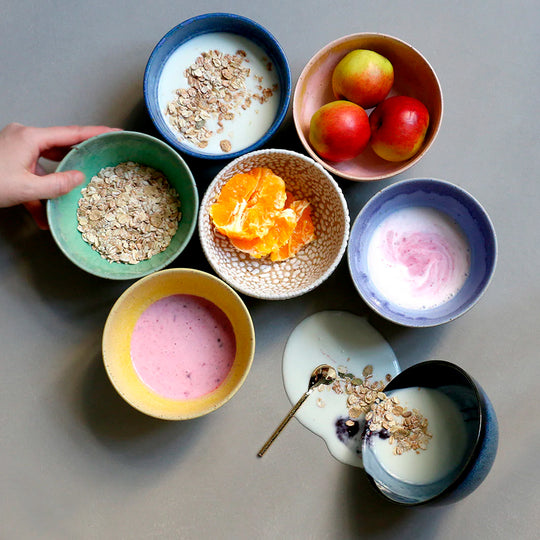 Each bowl is individually wheel thrown and hand glazed by a member of the Studio Arhoj team, ensuring that no two are exactly alike.