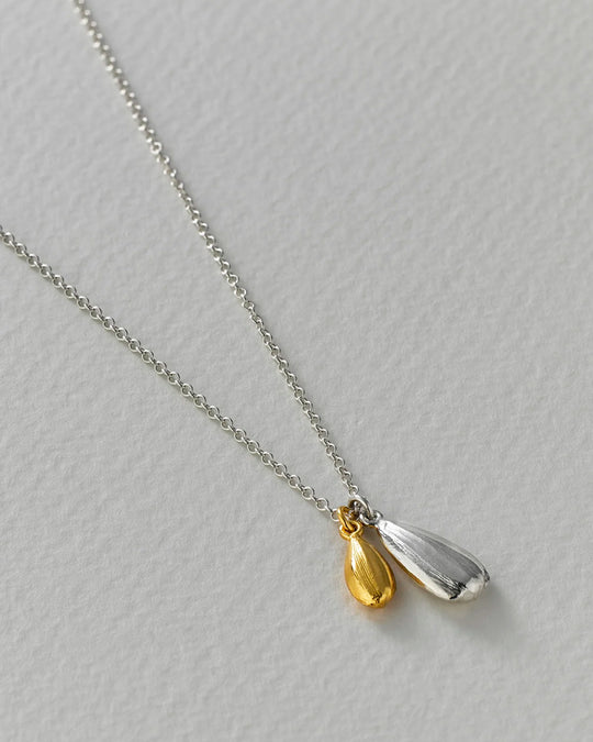 Alex Monroe Scatttered Seeds Mixed Metal Sunflower Seed Necklace