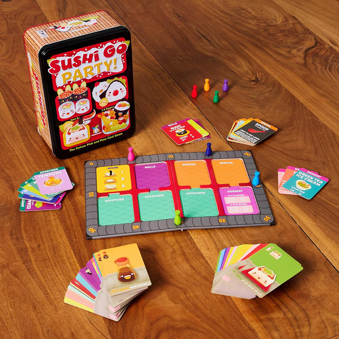 Sushi Go! Party | Draft+Pass Card Management Game | Gamewright USTUDIO Sushi Go! Party | Draft+Pass Card Management Game | Gamewright USTUDIO