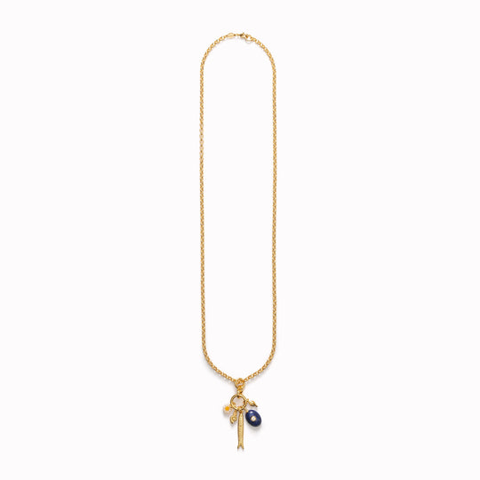 SWIMCLUB is a poolside daydream — pearls, lapis and golden details woven into playful elegance.