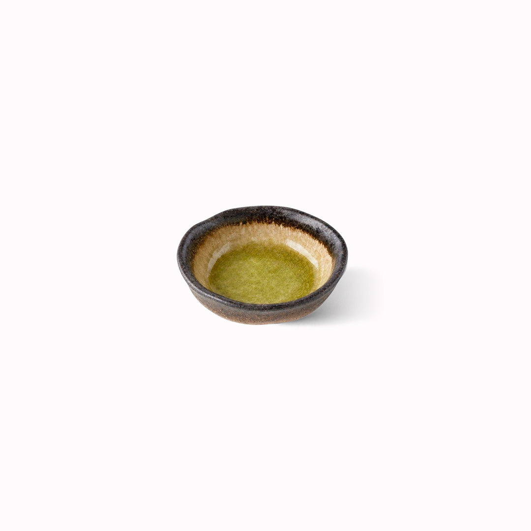 8cm Lime Green Glazed Table Sauce Dish for Sauces or Dips
