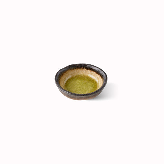 8cm Lime Green Glazed Table Sauce Dish for Sauces or Dips