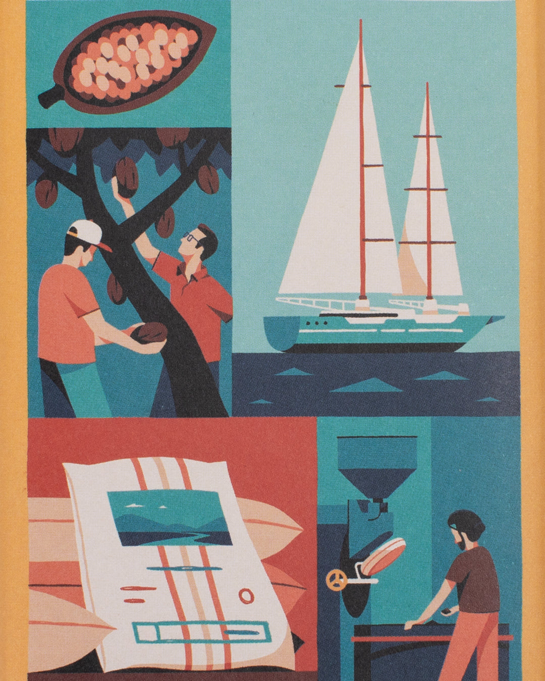 A limited-edition single-origin dark chocolate made from cacao grown by the Takahashi family in Brazil and transported to Cornwall by sail-powered cargo ship.