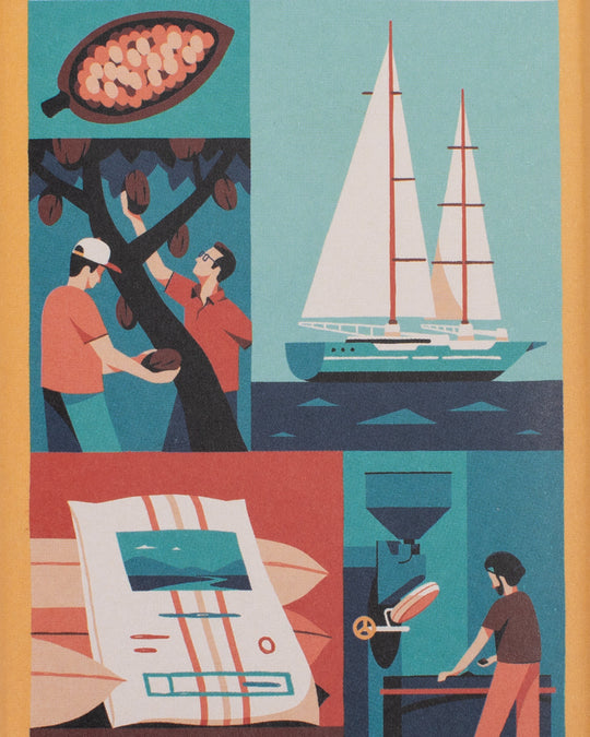 A limited-edition single-origin dark chocolate made from cacao grown by the Takahashi family in Brazil and transported to Cornwall by sail-powered cargo ship.