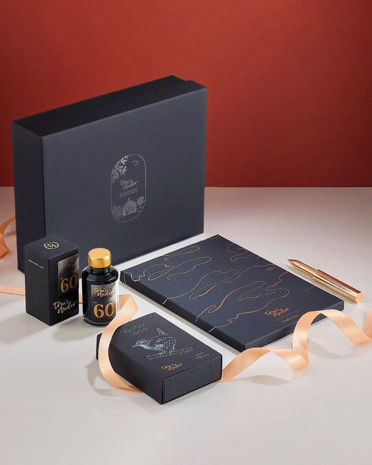 Refillable Fibre Tip Pen Gift Set | The Wren | Brass