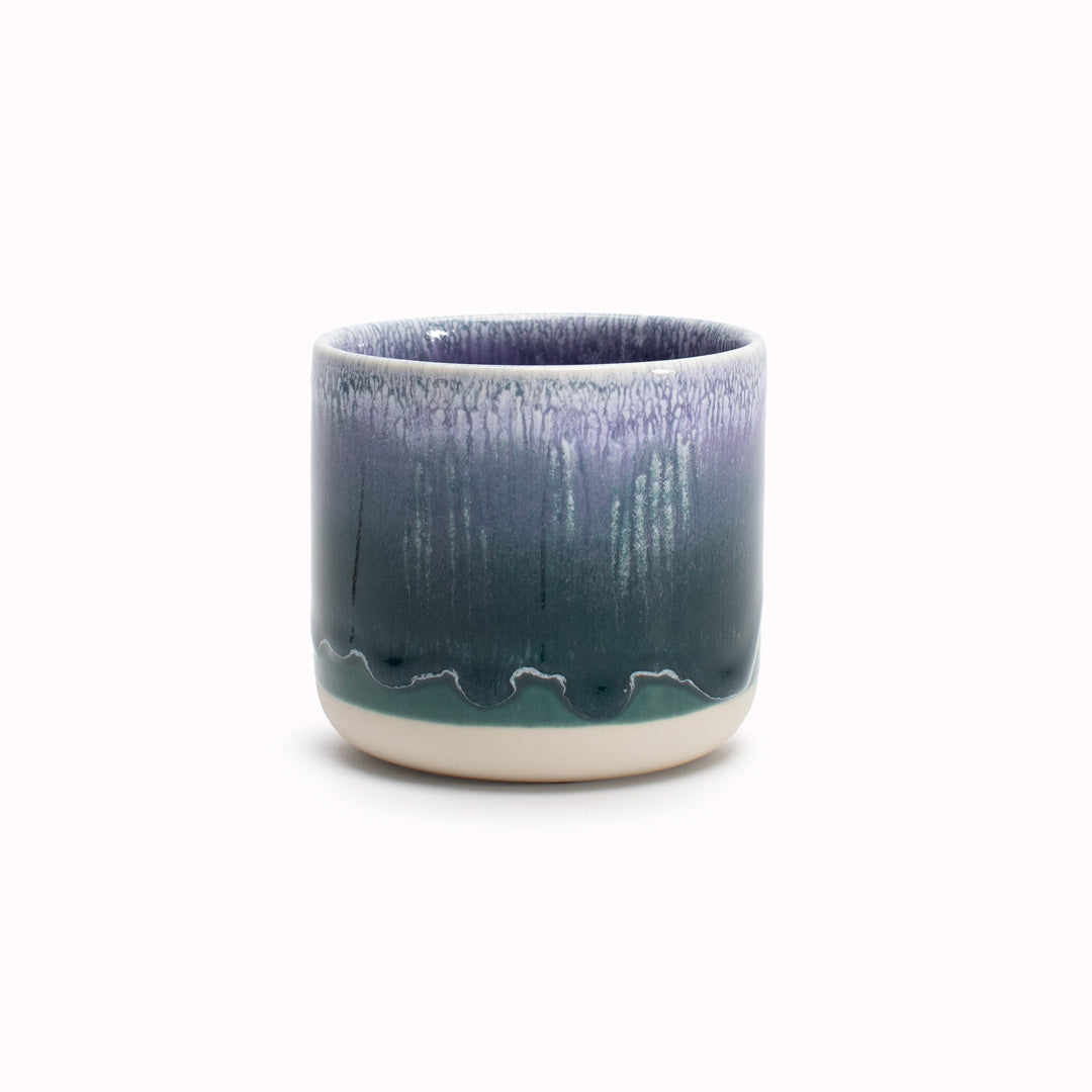 Danish/Japanese mix up with these thick glazed, hand-made ceramic beakers from Studio Arhoj. Can be used as a drinking vessel or small planter. Each piece is handmade in Denmark - meaning glaze colour and finish will never be exactly the same on any two items, but this is absolutely a part of their unique appeal.