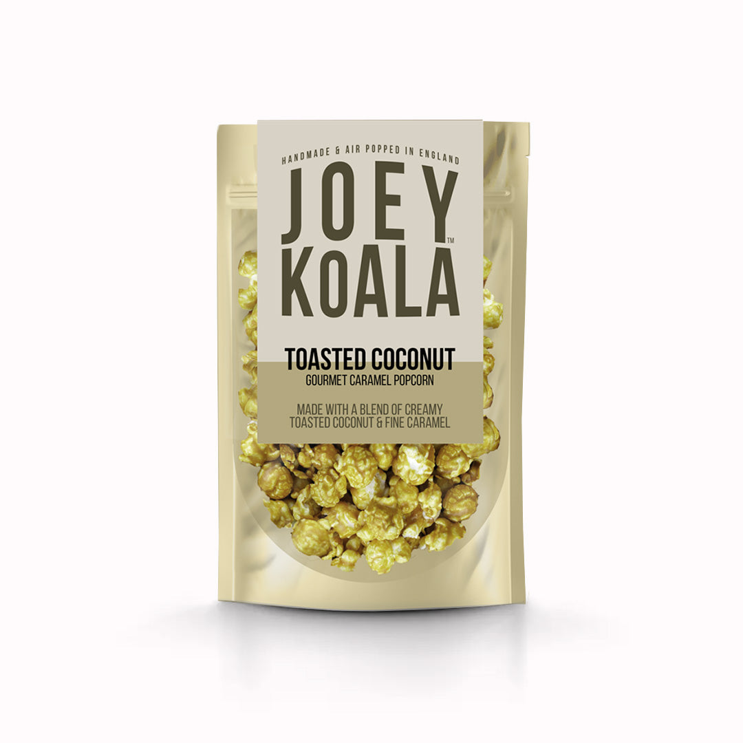 Joey Koala, Toasted Coconut. Made With Silky Caramel Sauce Combined With Real Coconut Flakes Bursting With Natural Coconut Flavour.