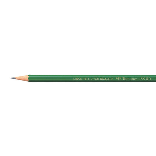 Tombox 8900 pencil has a hexagonal shape that provides a comfortable grip and prevents rolling off the desk.