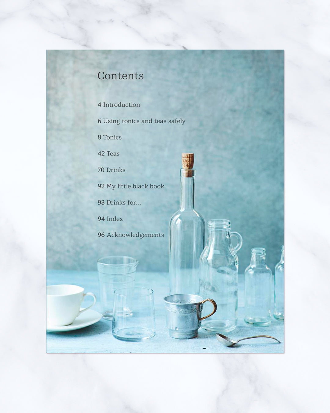 Divided between Tonics, Teas and Drinks, recipes include dairy kefir, beet kvass, ginger shots, Armenian herbal tea, Afghan pin chai, elderflower cordial, amazake and kombucha.