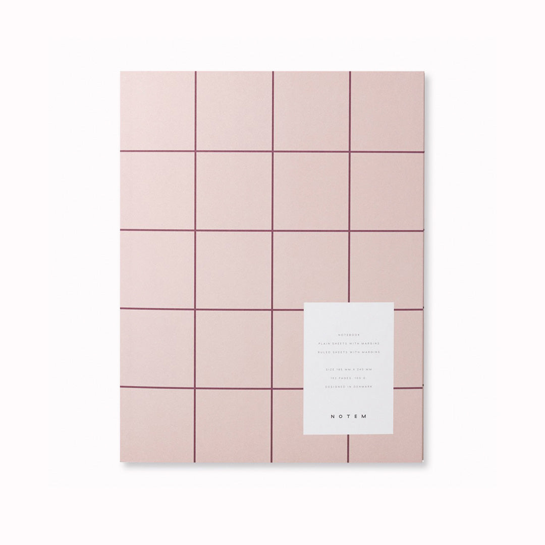 Rose Pink B5 notebook with 160 pages of high-quality lined on one side and blank on the other leaving space for ideas, to do's and notes on the go. Whether you need a notebook for work, university, or personal use the Notem Notebook is the perfect choice for you.