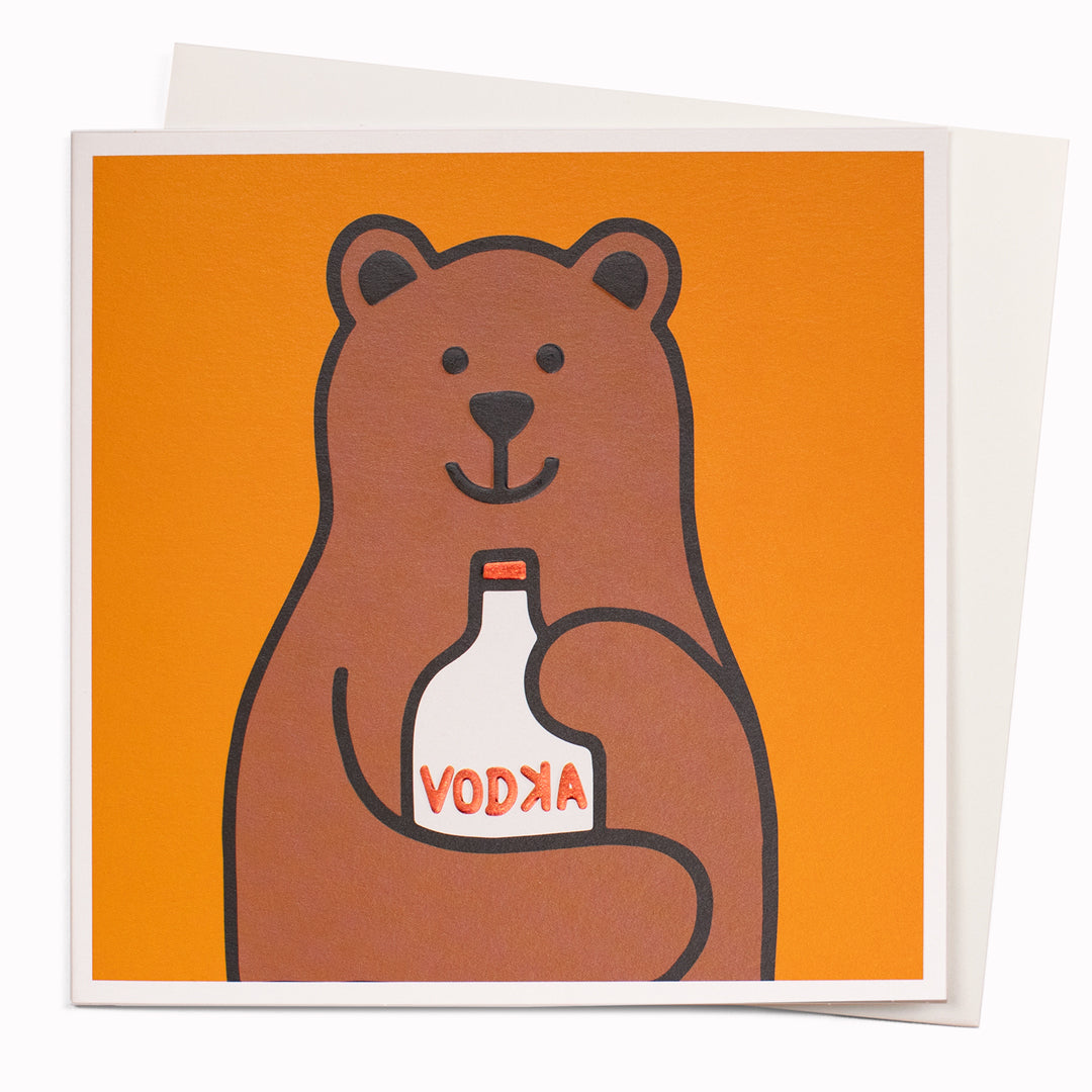 Vodka Bear | Humour Greeting Card