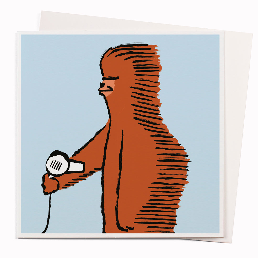 Chewie's Blow Dry | Humour Greeting Card