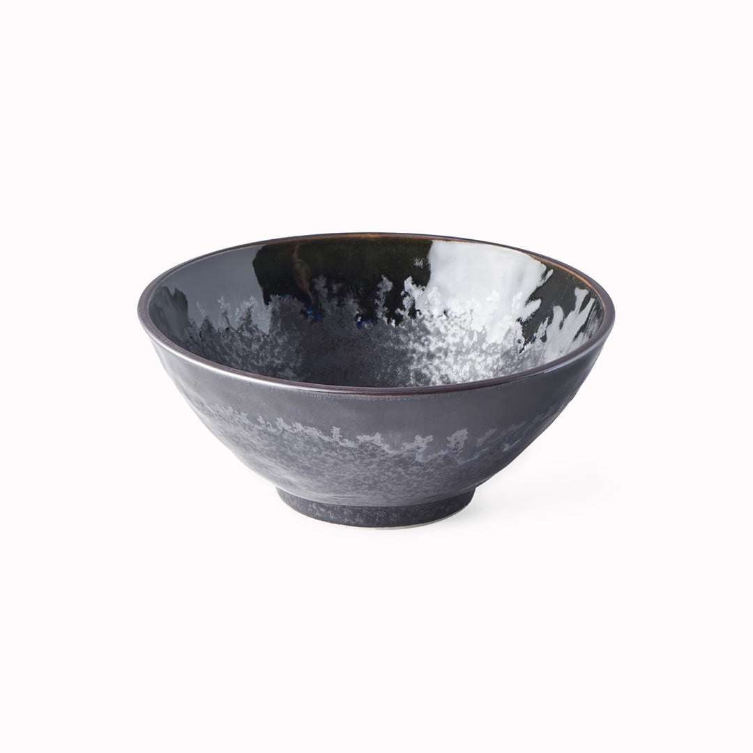Udon Bowl | Matt W'Shiny Black Edge | 20cm