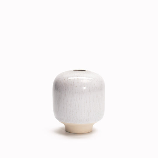 Ume Hana | White Speckled Glazed Vase | Small