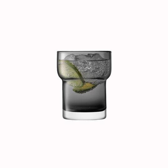 The Slate Utility Tumbler is a modern, step shaped mouth-blown tumbler made from amber coloured glass. Durable and versatile, this tumbler can be used for a variety of drinks including water, beer and short cocktails.