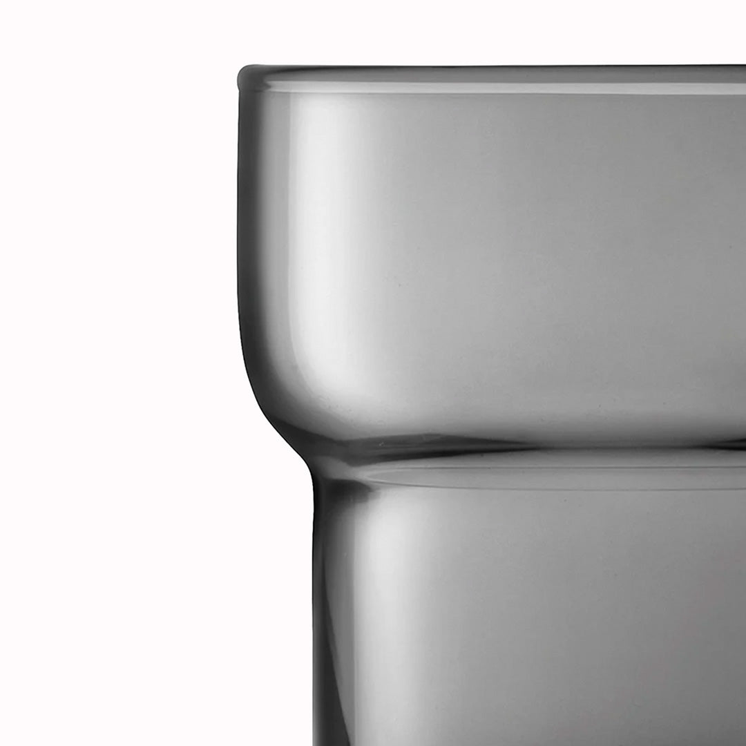 The Slate Utility Tumbler is a modern, step shaped mouth-blown tumbler made from amber coloured glass. Durable and versatile, this tumbler can be used for a variety of drinks including water, beer and short cocktails.