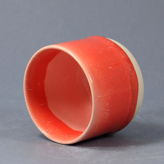 Vermillion Sip Cup - Each piece is handmade in Denmark - meaning glaze colour and finish will never be exactly the same on any two items, but this is absolutely a part of their unique appeal.&nbsp;