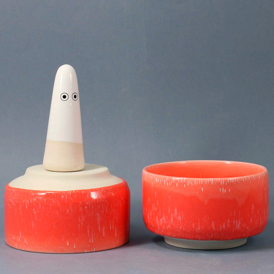 Danish Designers Studio Arhoj are renowned for their unique and colourful ceramics and this Vermillion Munch Bowl is no exception