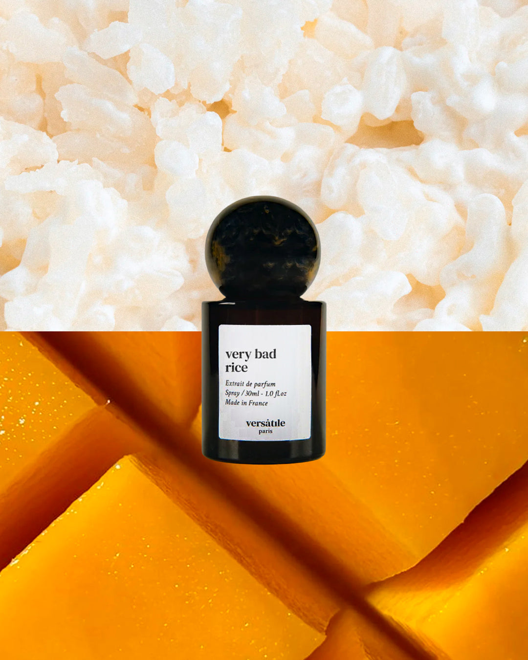 Versatile Paris’s Very Bad Rice Extrait de Parfum is deliberately off-centre. It takes a familiar note — soft, starchy rice — and pushes it somewhere darker, more textural. The opening leans subtly savoury.