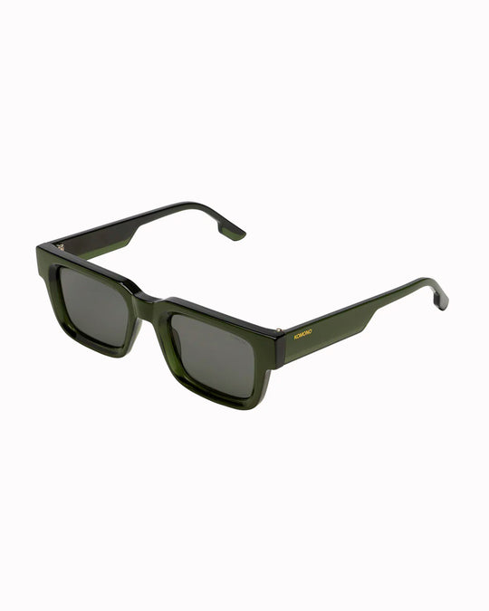The Victor pairs a defined square silhouette with a slimmer acetate profile, giving the frame a cleaner, more controlled look than heavier oversized styles.