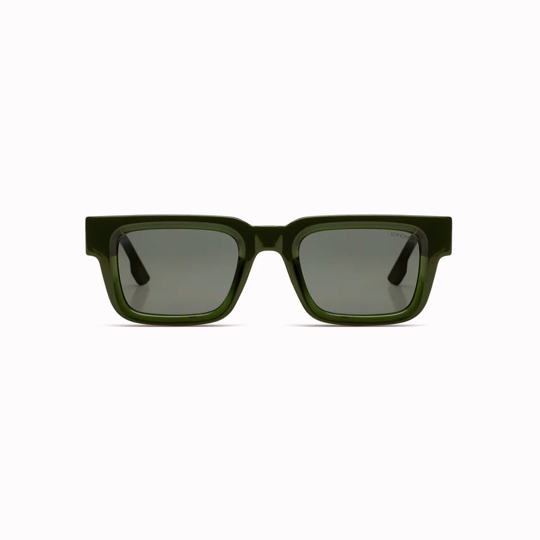 The Victor pairs a defined square silhouette with a slimmer acetate profile, giving the frame a cleaner, more controlled look than heavier oversized styles.