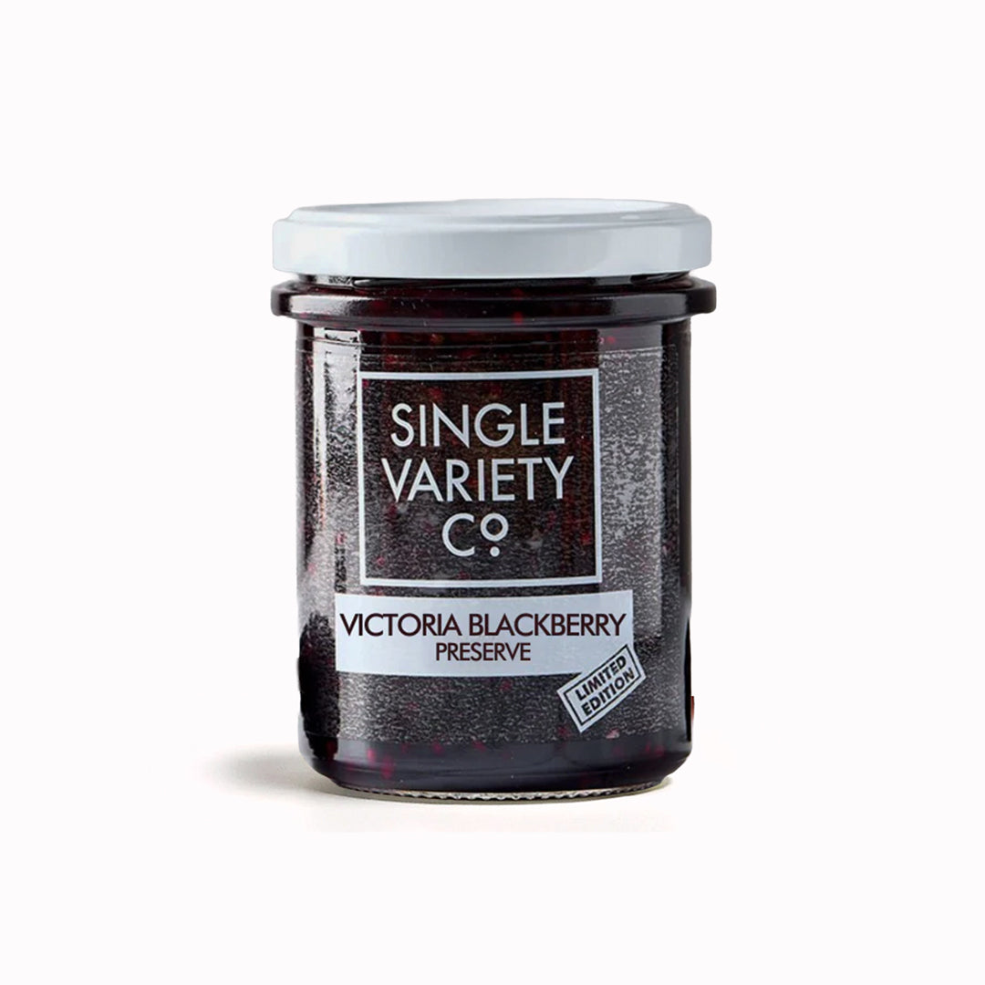 Single Variety Co. crafts this preserve with an abundance of British blackberries. The Victoria variety features large, juicy berries with a sweet flavour.
