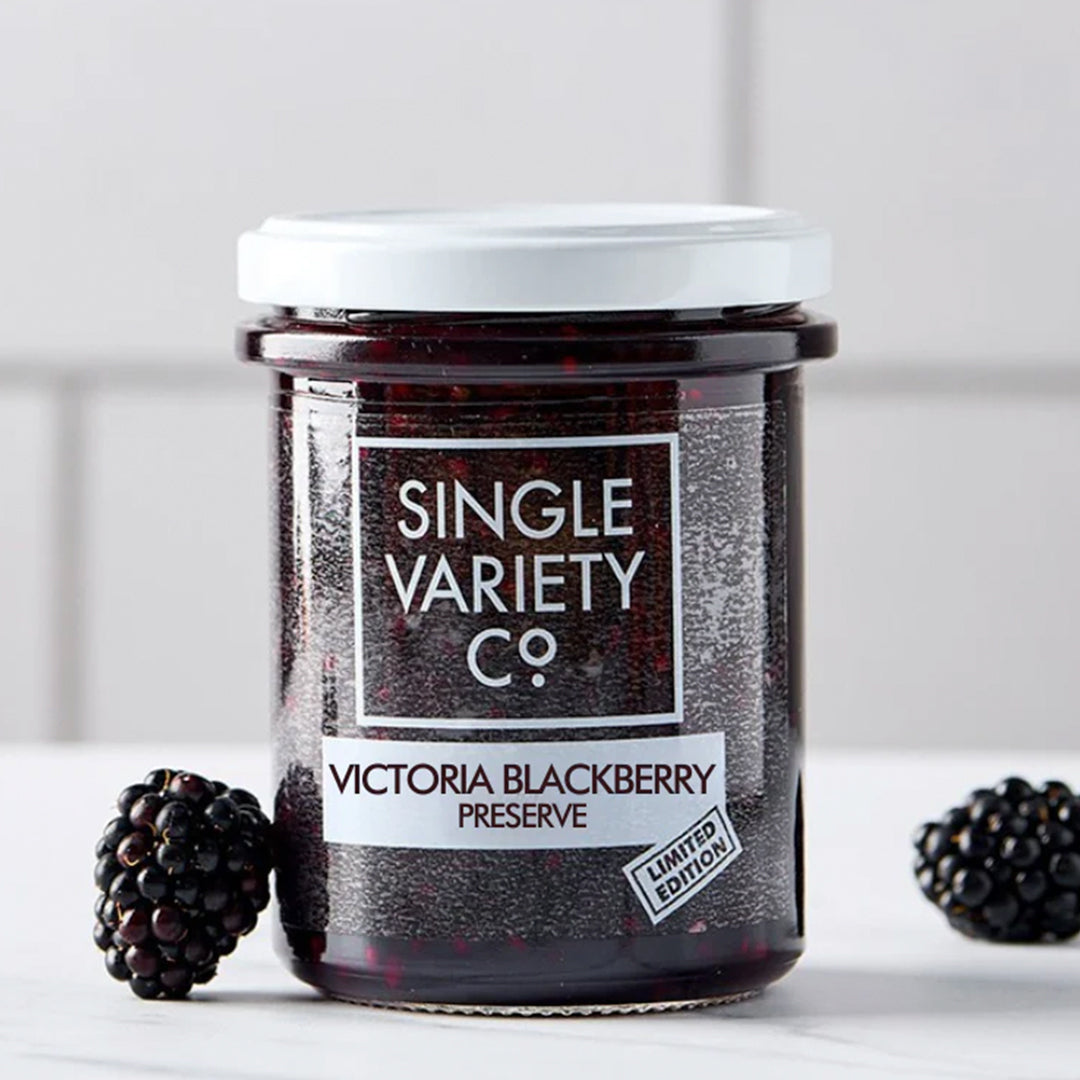 Single Variety Co. crafts this preserve with an abundance of British blackberries. The Victoria variety features large, juicy berries with a sweet flavour.
