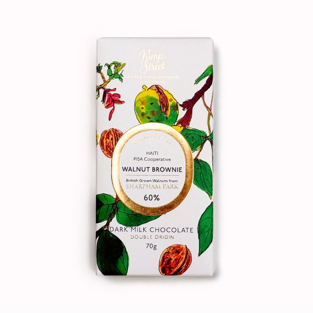 Walnut Brownie Dark Milk | 60% Chocolate Bar | 70g