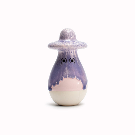 Meet Washi! Washi is a pear shaped, hat wearing, hand glazed ceramic figurine created as a close relative of the classic Arhoj Ghost.