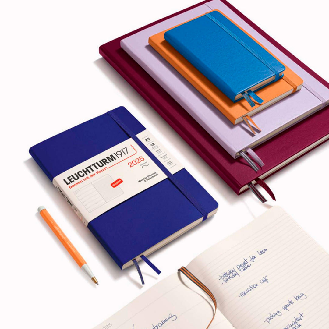 The Composition Weekly Planner + Notebook 2025 is Leuchtturm1917's combined Planner and Notebook, from January 2025 to December 2025. It comes in a choice of colours.