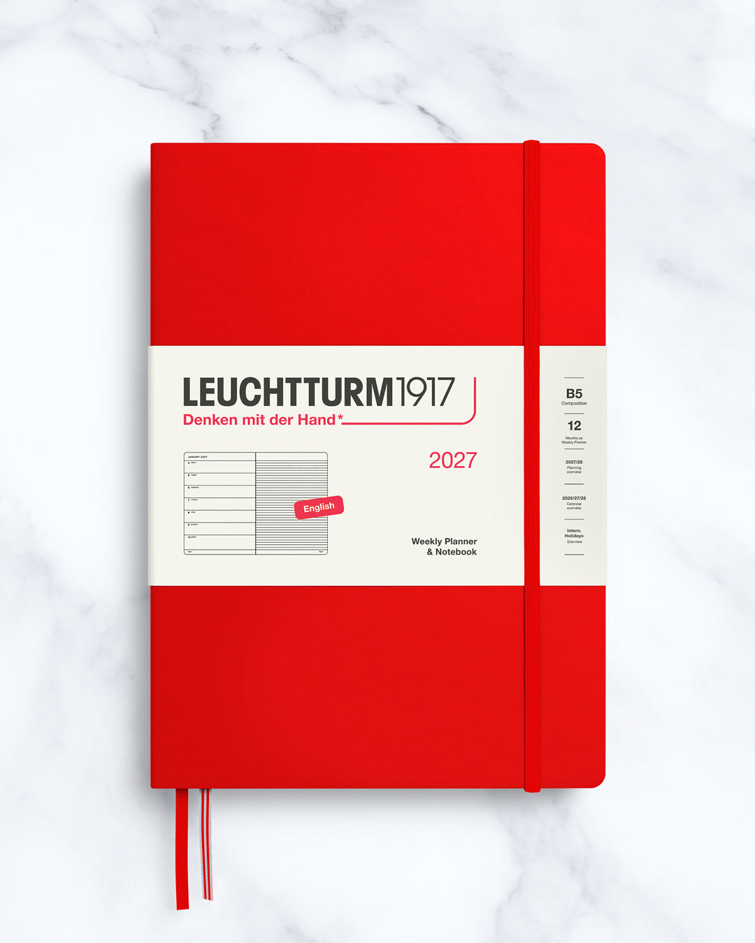 Composition Weekly Planner+Notebook | 2027 | Hardcover | B5