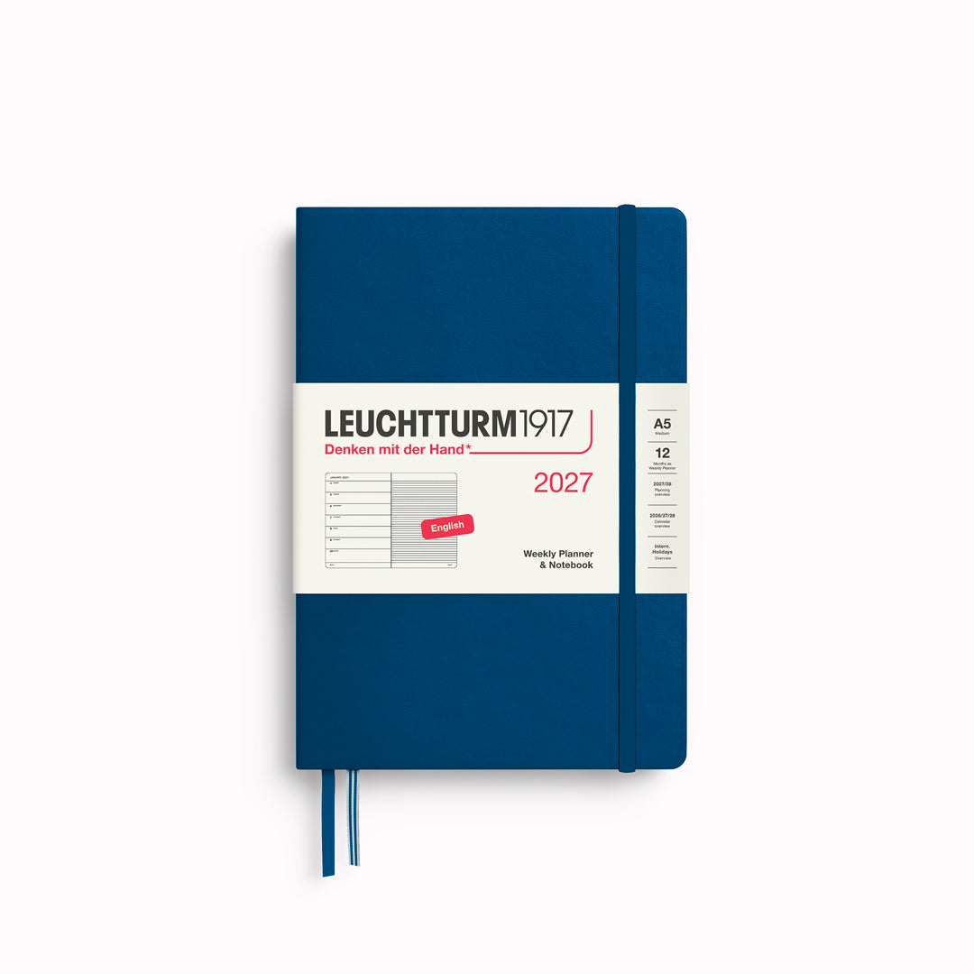 This A5 Hardcover planner offers 7 days to a page with a page every week for notes, so the left-hand page is a 7-day planner and the right-hand page is notes.