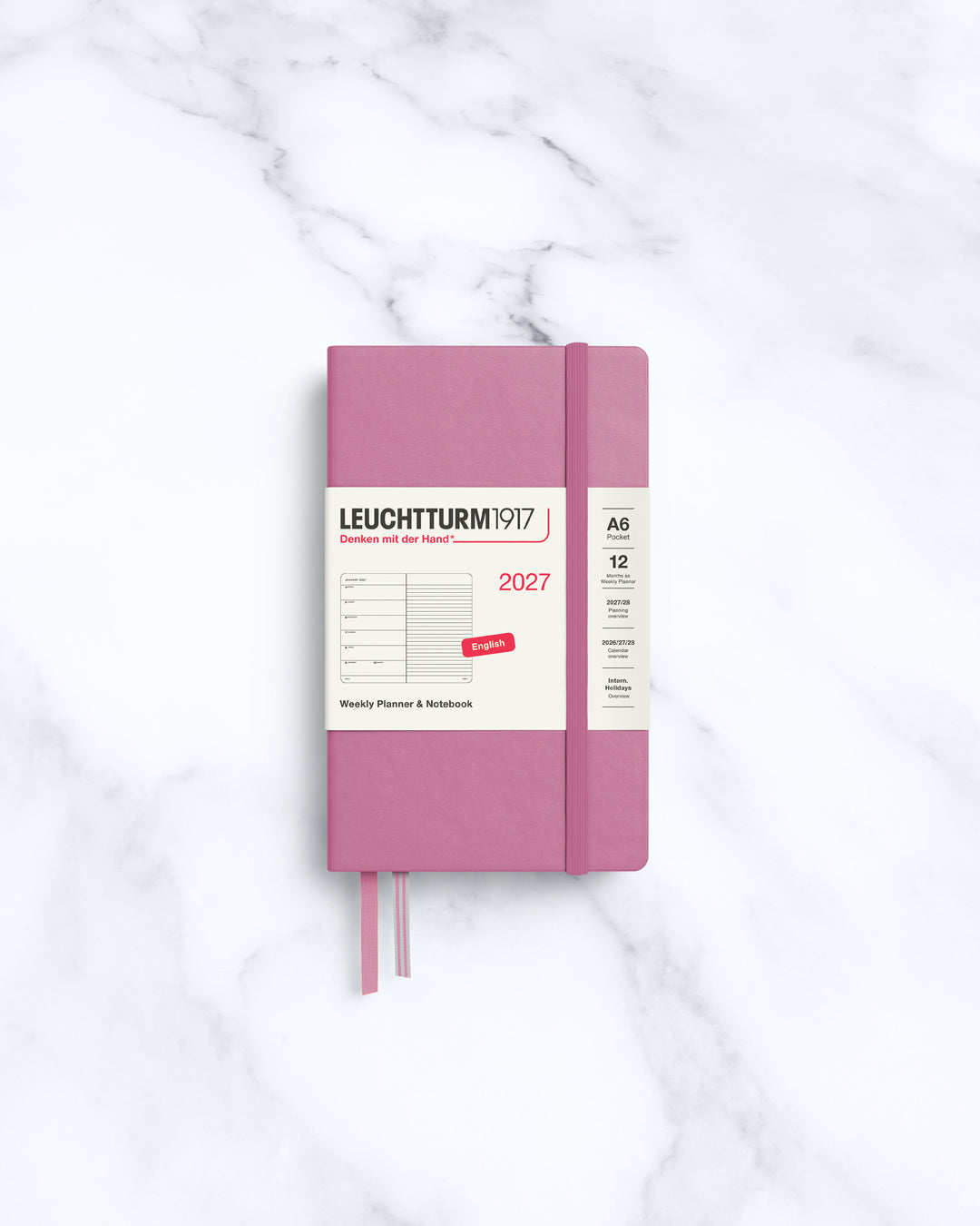 Pocket Weekly Planner+Notebook | 2027 | Hardcover | A6
