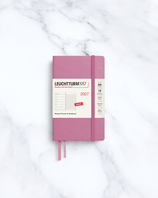 Pocket Weekly Planner+Notebook | 2027 | Hardcover | A6