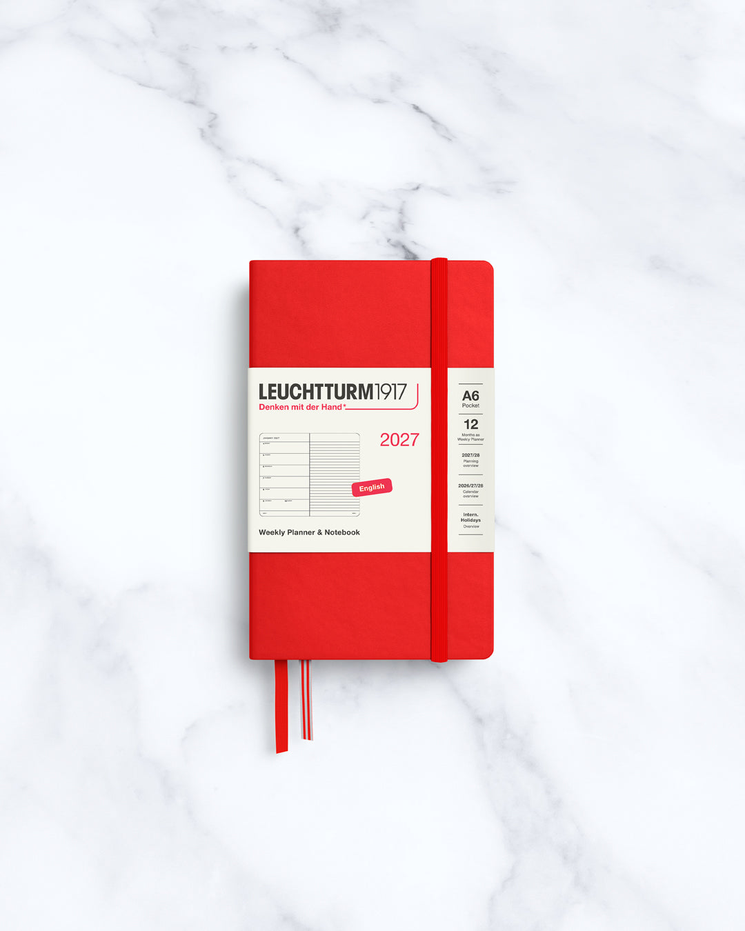 Pocket Weekly Planner+Notebook | 2027 | Hardcover | A6