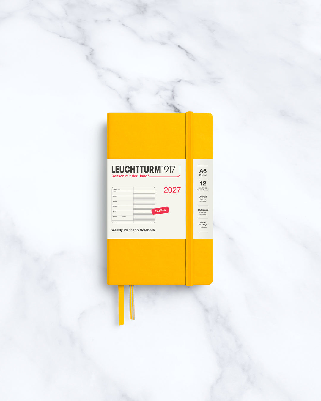 Pocket Weekly Planner+Notebook | 2027 | Hardcover | A6