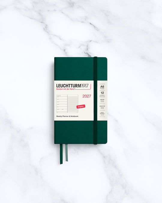 Pocket Weekly Planner+Notebook | 2027 | Hardcover | A6