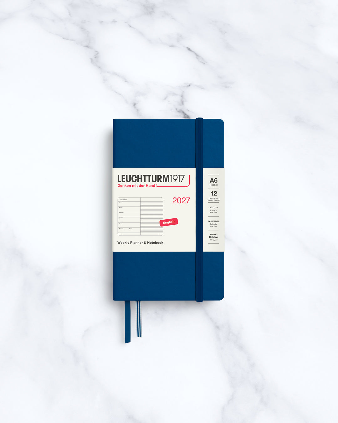 Pocket Weekly Planner+Notebook | 2027 | Hardcover | A6