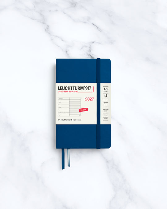 Pocket Weekly Planner+Notebook | 2027 | Hardcover | A6