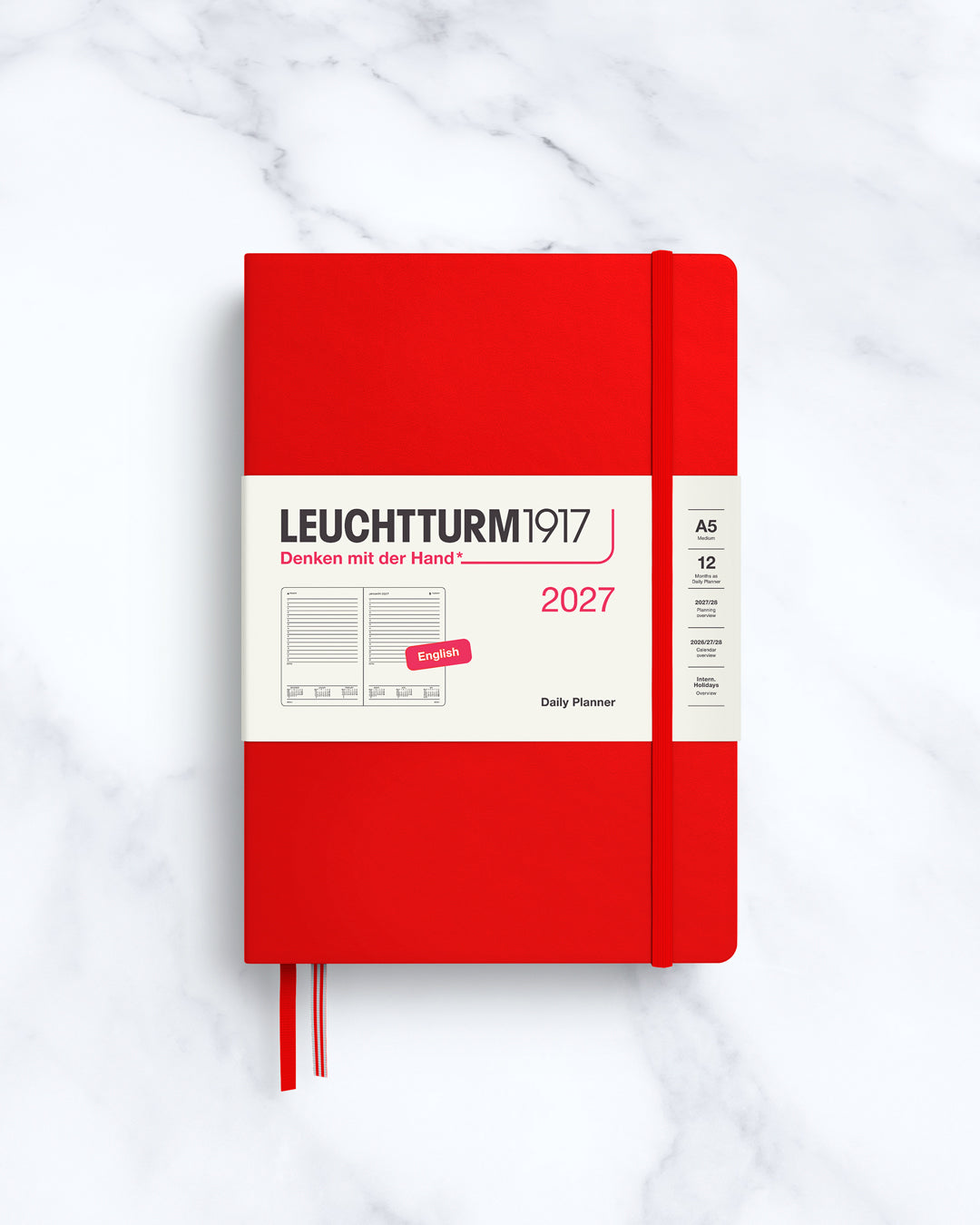 The Hardcover Medium Daily Planner 2027 from Leuchtturm1917 will help you keep track of even the most hectic schedule.
