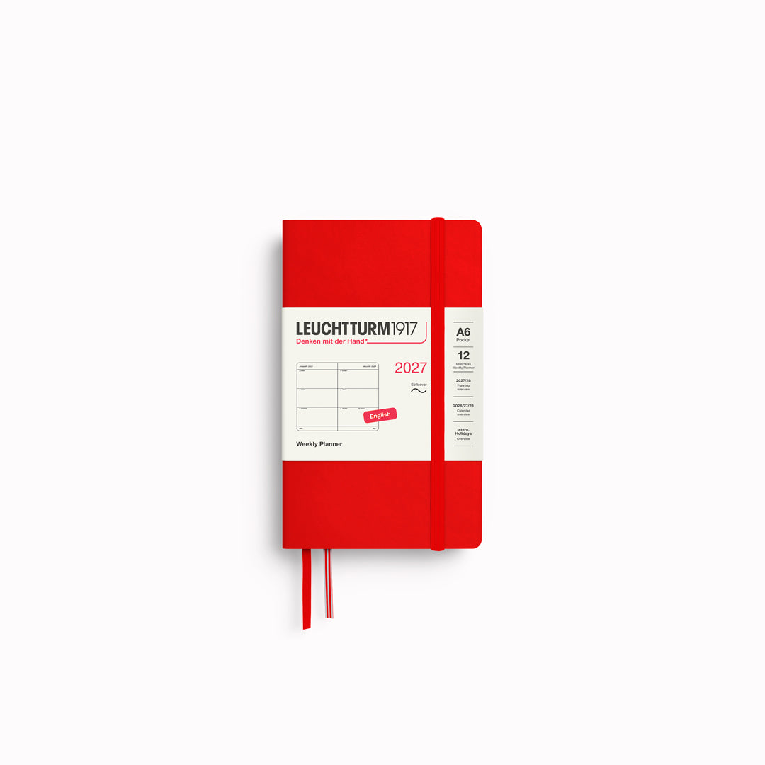 The Medium Weekly Planner 2027 by Leuchtturm1917 is A6 size and softcover.