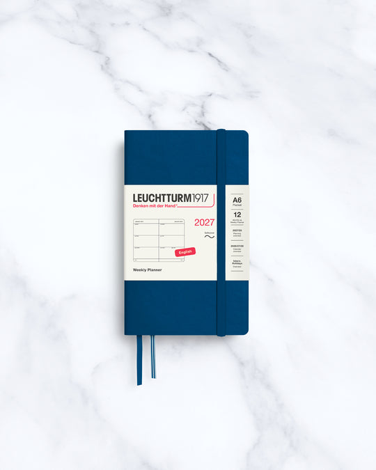 The Medium Weekly Planner 2027 by Leuchtturm1917 is A6 size and softcover.