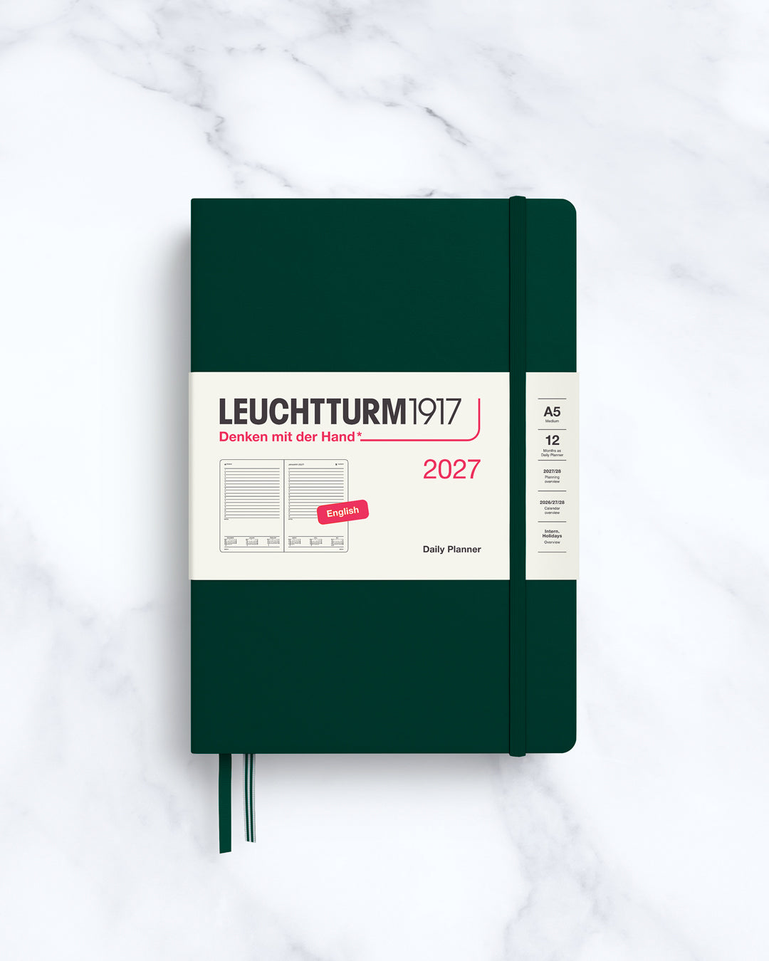 The Hardcover Medium Daily Planner 2027 from Leuchtturm1917 will help you keep track of even the most hectic schedule.