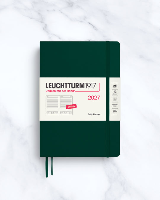 The Hardcover Medium Daily Planner 2027 from Leuchtturm1917 will help you keep track of even the most hectic schedule.