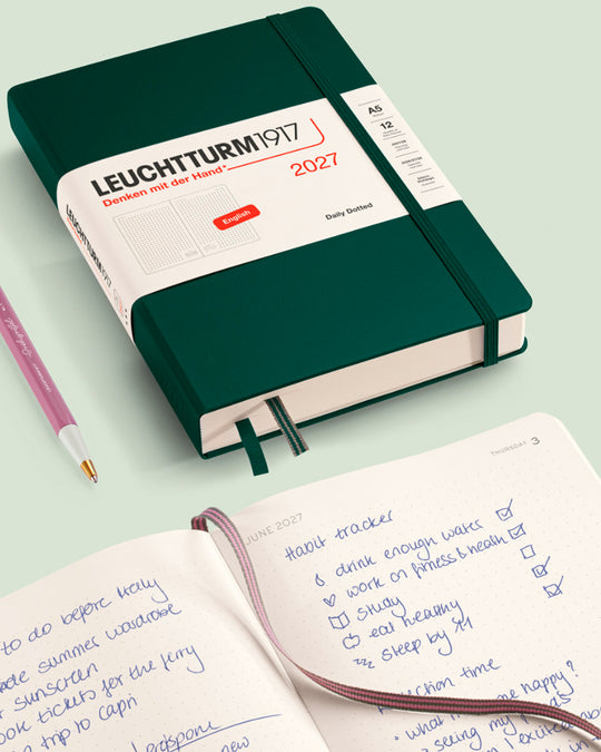 The Hardcover Medium Daily Planner 2027 from Leuchtturm1917 will help you keep track of even the most hectic schedule.