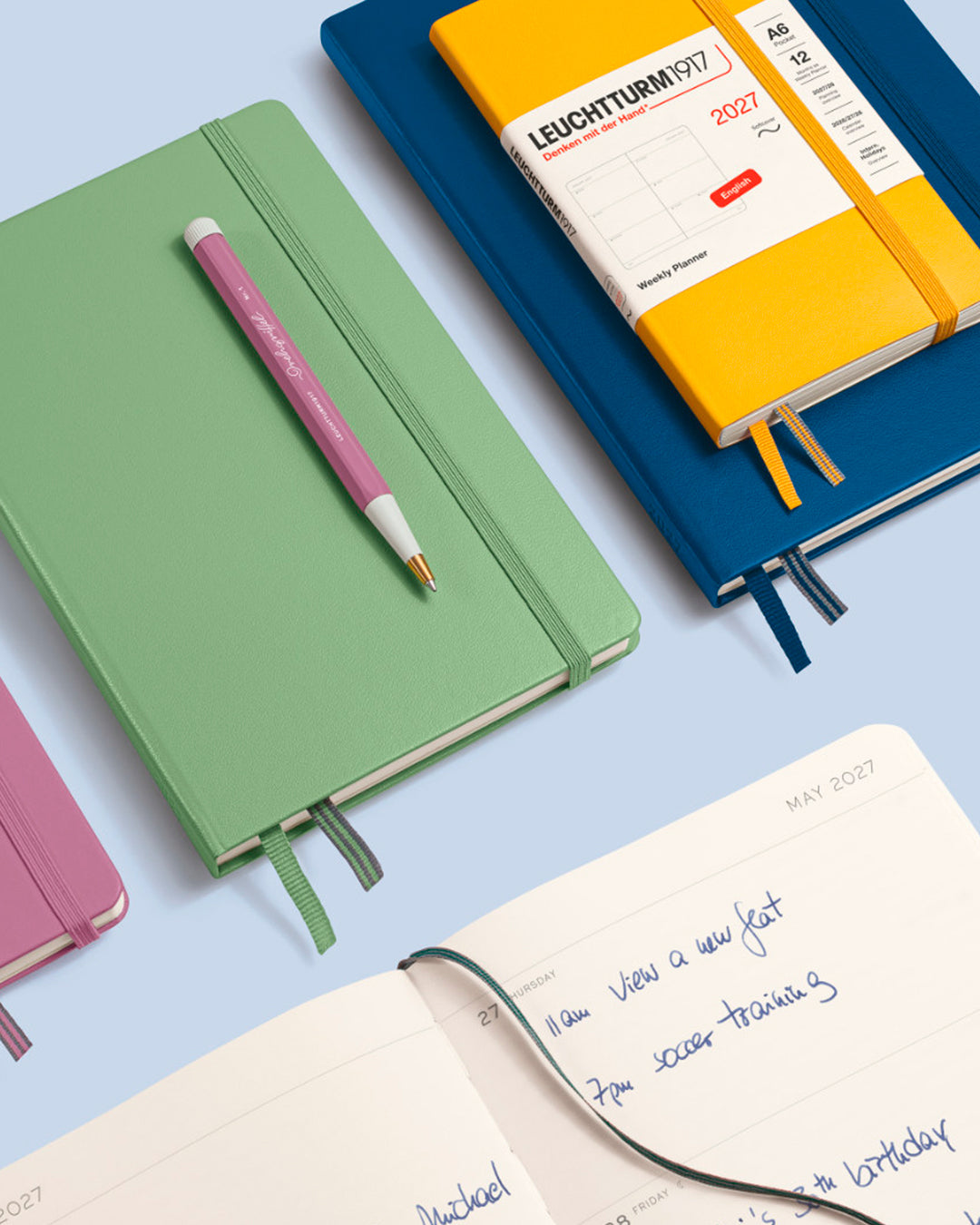 The Medium Weekly Planner 2027 by Leuchtturm1917 is A6 size and softcover.