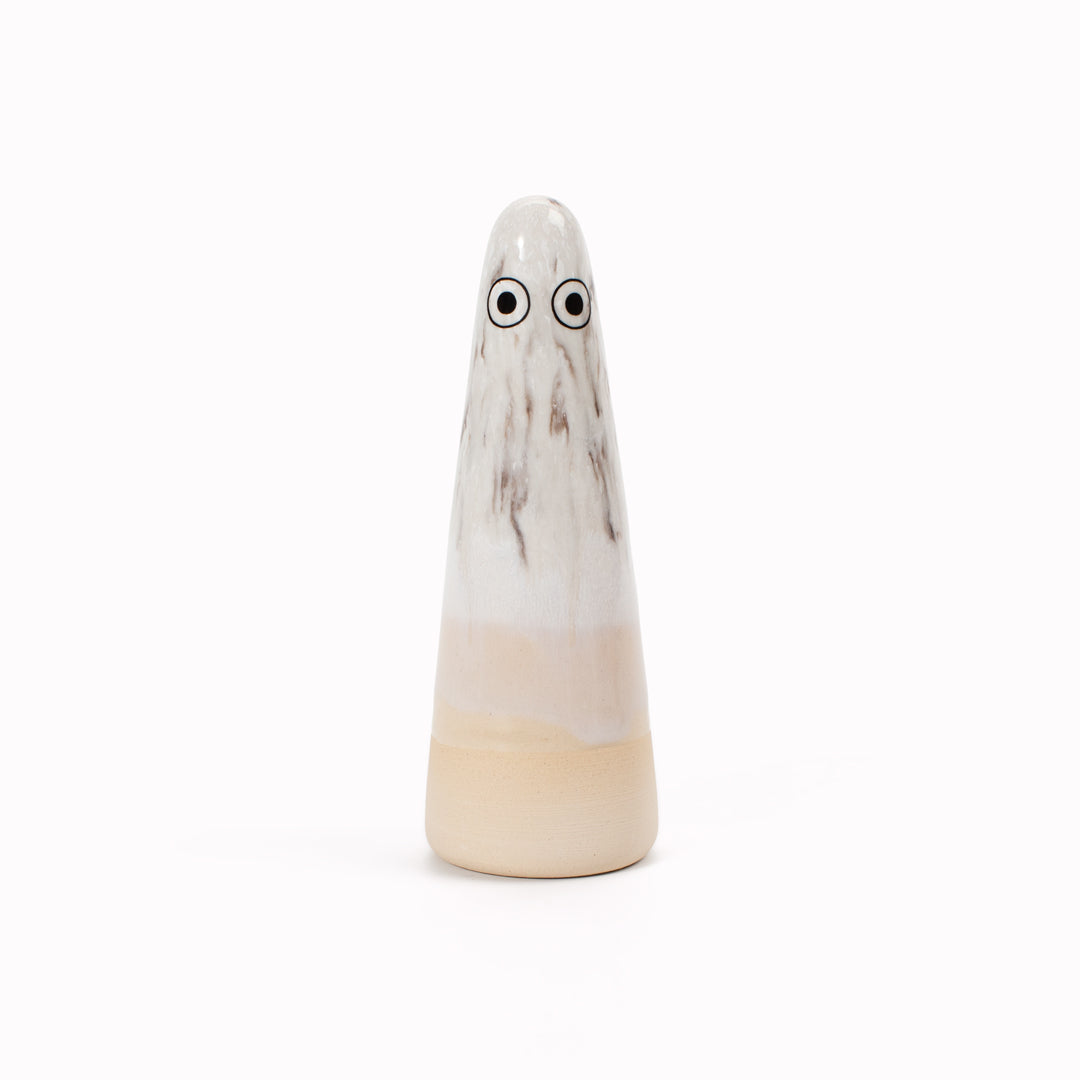 Studio Arhoj | Ceramic Decorative Ghost Ornament | White Shades