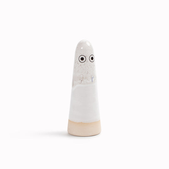Meet the iconic hand glazed, ceramic Ghost - a personality laden decorative object from Studio Arhoj! Like much of Anders Arhoj's creations, these are inspired by Japanese ceramics but with a Scandinavian twist